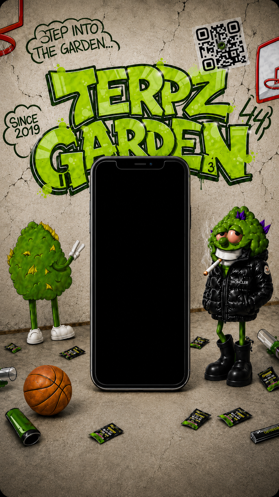 Terpzgarden Artwork mit Smartphone